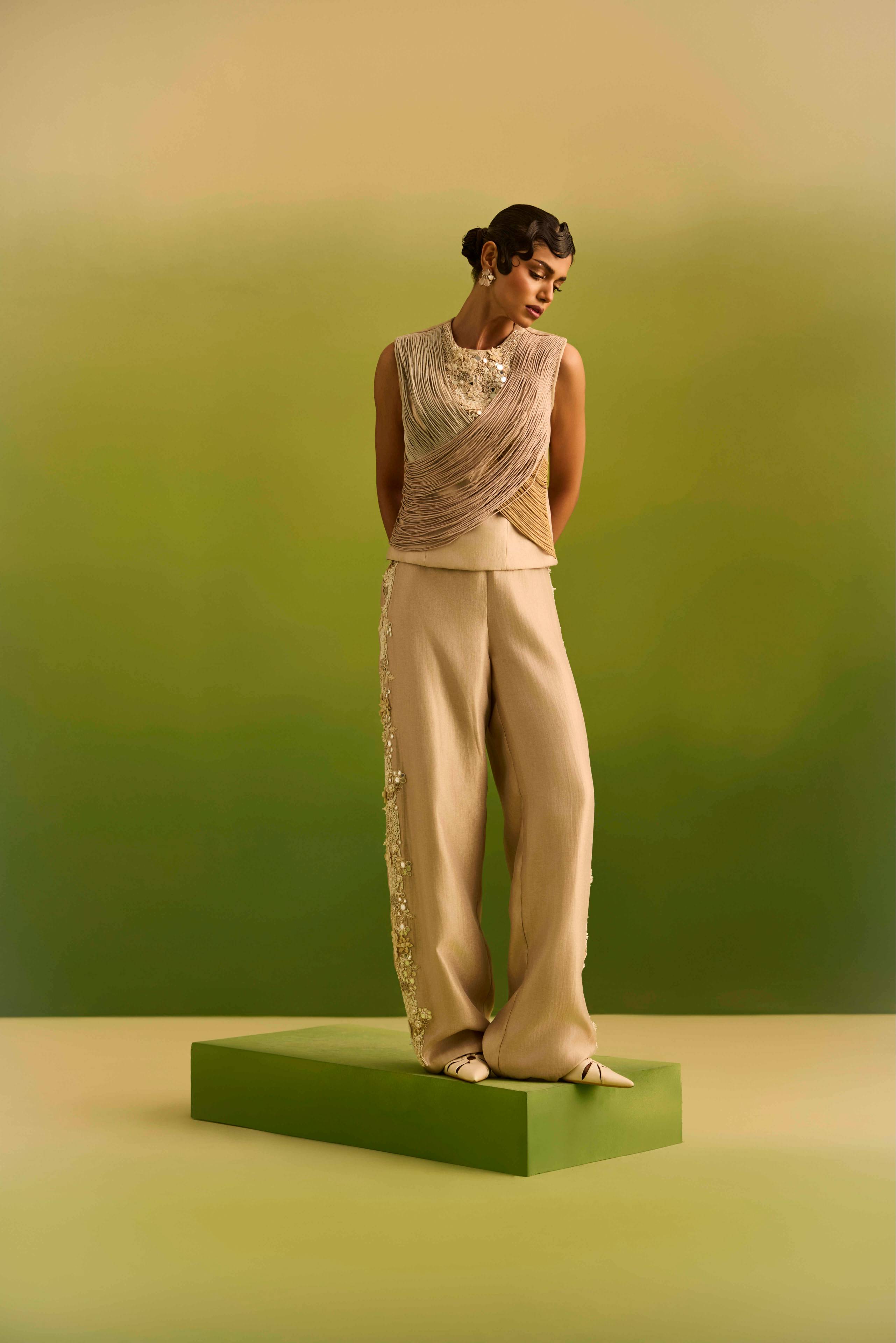 Three Tone Dori Jacket Set