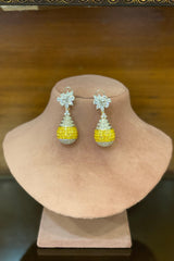 Aayana Yellow stone tear drop dangler