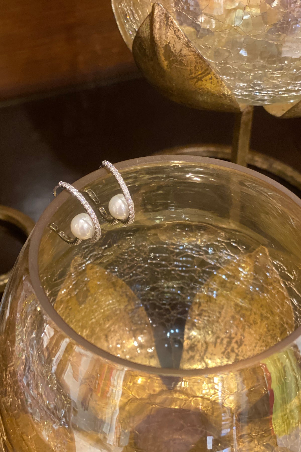 Dila silver hoops with pearl