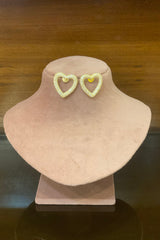 Esha silver heart studs
