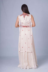 PLEATED SKIRT AND CAPE SET
