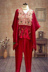yoke hand embroidered kaftan set