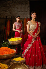 FUSCIA PINK LEHNEGA SET