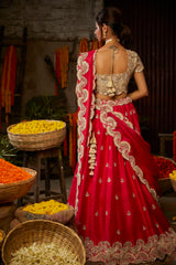 FUSCIA PINK LEHNEGA SET